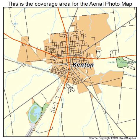 aerial photography map  kenton  ohio