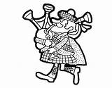 Scottish Coloring Pages Cartoon Bagpipes Scotland Kilt Colouring Terrier Template Kids Getcolorings Getdrawings People Printable Sketch Color sketch template