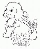 Coloring Puppy Kitten Pages Print Popular sketch template