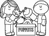 Puppet Coloring Pages Puppets Kids Show Playing Color Box Printable Theater Getcolorings Getdrawings Wecoloringpage Fresh sketch template