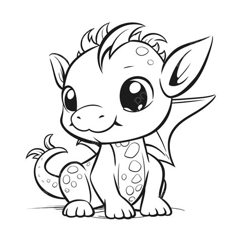 cute baby dragon coloring pages outline sketch drawing vector dragon