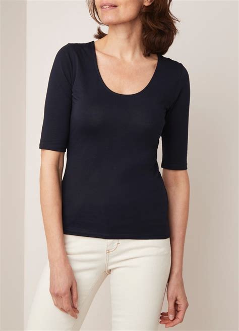 filippa   shirt met halflange mouwen donkerblauw de bijenkorf