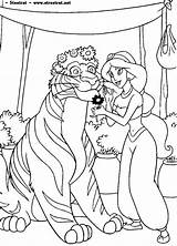 Princesa Tigre Aladin Aladdin Jazmin Poza Desene Everfreecoloring Colorat Heaven Princesses sketch template
