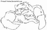 Anime Wolf Coloring Pages Lineart Firewolf Wolves Drawing Couple Two Cute Drawings Comfort Outline Line Deviantart Friends Fight Horse Base sketch template