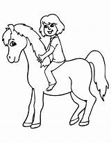 Horse Riding Coloring Girl Pages Drawing Rider Girls Colouring Clipart Popular Getdrawings Coloringhome Library sketch template