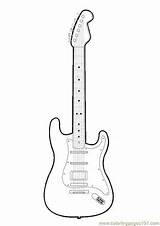 Printable Coloring Pages Guitar Cut Kids Music Electric Templates Entertainment Pattern Stencils Patterns Guitars Drawing Colouring Decorations Fender Board Outs sketch template