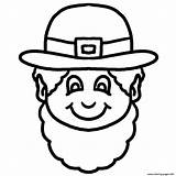 Leprechaun Face Coloring Clipart Drawing Cartoon Pages Patrick St Outline Printable Clip Happy Smiley Illustration Rainbow Draw Symmetry Cliparts Color sketch template