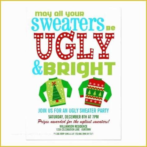 ugly sweater flyer template   ugly christmas sweater party flyer