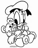 Coloring Pages Donald Baby Mickey Mouse Disney sketch template