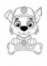 Rocky Patrol Paw Coloring Pages Printable Sheets Unicorn Patrouille Pat Characters Choose Board sketch template