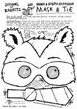 Mask Raccoon Template Scholastic Printables Costume Pattern Detail Masks Wild sketch template