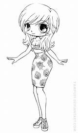 Yampuff Coloring Pages Deviantart Chibi Cute Girls Girl Colouring Printable Sheets Print Animal sketch template