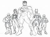Justice League Pages Coloring Getcolorings Color sketch template