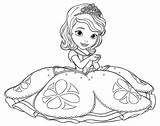 Sofia Princess Coloring First Pages Disney Curse Ivy sketch template