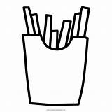 Papas Fritas Fritte Patatine Fries Ultracoloringpages sketch template