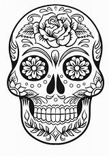 Skull Coloring Pages Sugar Skulls Printable Sheets Candy Adult Kids Clip Print Drawing Scull Transfert Graines Mort Creatives Tete Cm sketch template