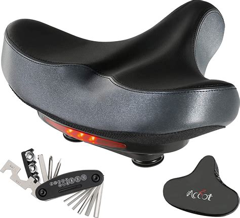 accot wide bike saddle waterproof bicycle seat padded saddle  soft cushion univesal fit