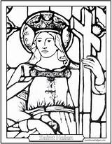 Coloring Saint St Helen Cross Helens True Helena Mount Stained Pages Glass Saintanneshelper She Years Crown Beautiful Has Empress Found sketch template