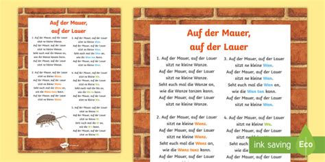 auf der mauer auf der lauer song lyrics german german songs