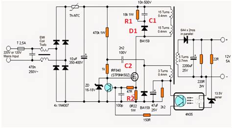 smps circuit components   explaination electrical engineering answerbuncom