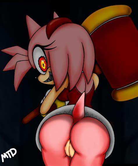 rule 34 1girls amy rose anthro ass back view beige skin