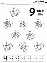 Number Worksheet Nine Math Kidzone Activities Preschool Worksheets Tracing Trace Printable Coloring Kids Readiness Kindergarten Ws Activity Numbers Count Pages sketch template