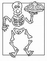 Skeleton Coloring Pages Halloween Kids Printable Color Skeletons Bones Colouring Print Clipart Getcolorings Activities Funny Getdrawings Sheet Library Gif Sheets sketch template