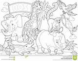 Coloring Pages Zoo Entrance sketch template
