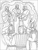Transfiguration Transfiguracion Transfigured Cristo Sermons4kids Preschool Familyfriendlywork sketch template