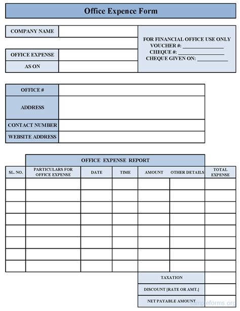 images   printable business expense forms  printable
