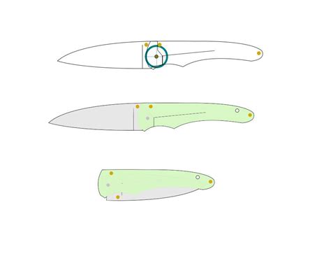 printable folding knife templates customize  print