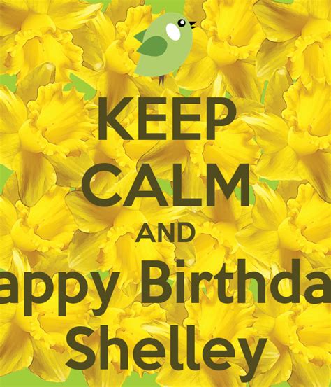 calm  happy birthday shelley poster terry  calm  matic