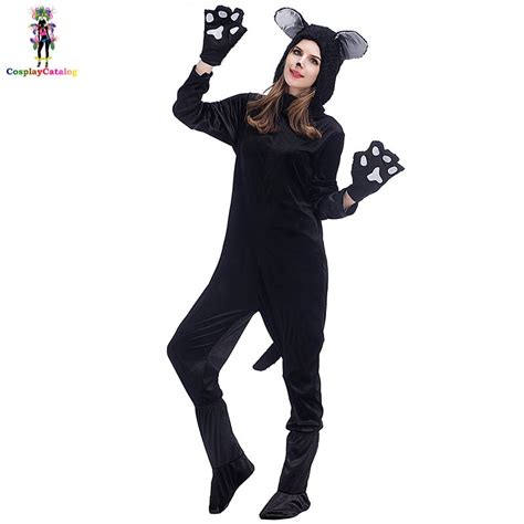 black halloween couple cat costume man woman cat rompers sexy carnival