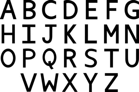 alphabet letters  black  clip art