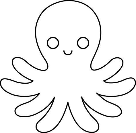 octopus outline ocean crafts animal templates octopus outline