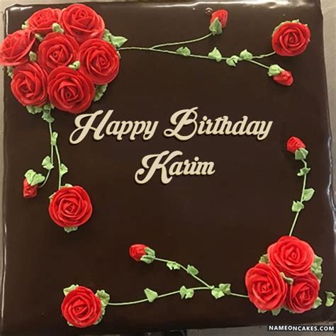 happy birthday karim cake images