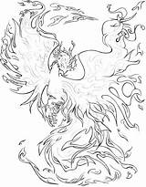 Manic Goose Entitlementtrap Wonderful Dragons Pheonix Fenix sketch template