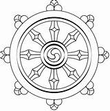 Dharmachakra Dharma Wheel Google Buddhist Symbols Tattoo Rad sketch template