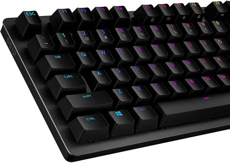 logitech gaming keyboard wired  mechanical rgb carbon tactile