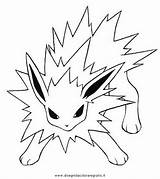 Jolteon Coloring Pokemon Pages Template Getcolorings Comments Print Printable Color sketch template