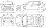 Mitsubishi Asx Blueprints Suv 2010 Car Templates sketch template