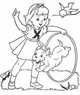 Hoop Coloring Hula Pages Book Little Dog Vintage Girls Girl Paint Favorite Patterns Kids Colouring Books Embroidery Jane Dick Dogs sketch template