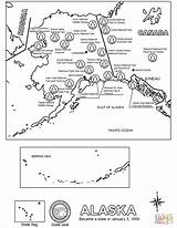 Coloring Alaska Map Pages Printable sketch template