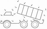 Dot Dots Pages Coloring Printable Kids Connect Printables Truck Numbers sketch template