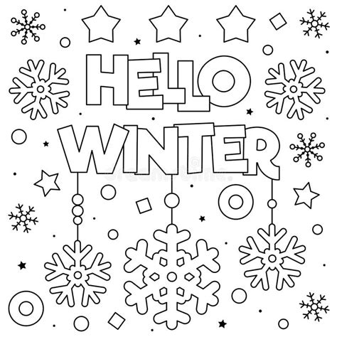 winter coloring page stock illustrations  winter coloring page