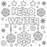 Winter Coloring Hello Illustration Vector Clipart Summer Dreamstime Illustrations Vectors Kids sketch template