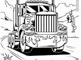Coloring Truck Pages Semi Log Drawing Line Trucks Printable Ww2 Getcolorings Camper Print Color Big Kids Paintingvalley Frightening Wwii sketch template