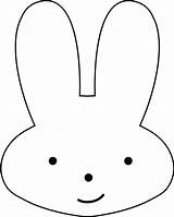 Bunny Outline Printable Clipart Ears Coloring Rabbit Easter Template Head Face Pages Cartoon Cut Cliparts Clip Cutout Outlines Faces Puppet sketch template