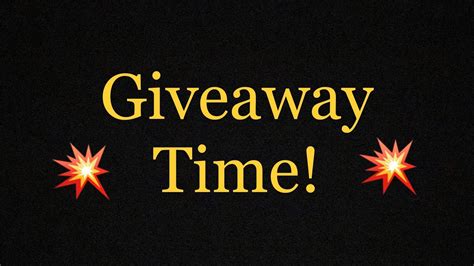 giveaway time youtube
