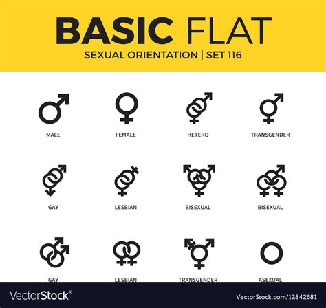 basic set of sexual orientation icons royalty free vector